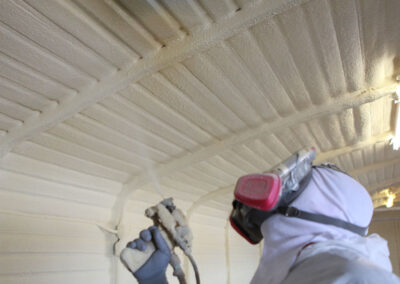 Spray Foam Insulation in Metal Buildings in Lebo